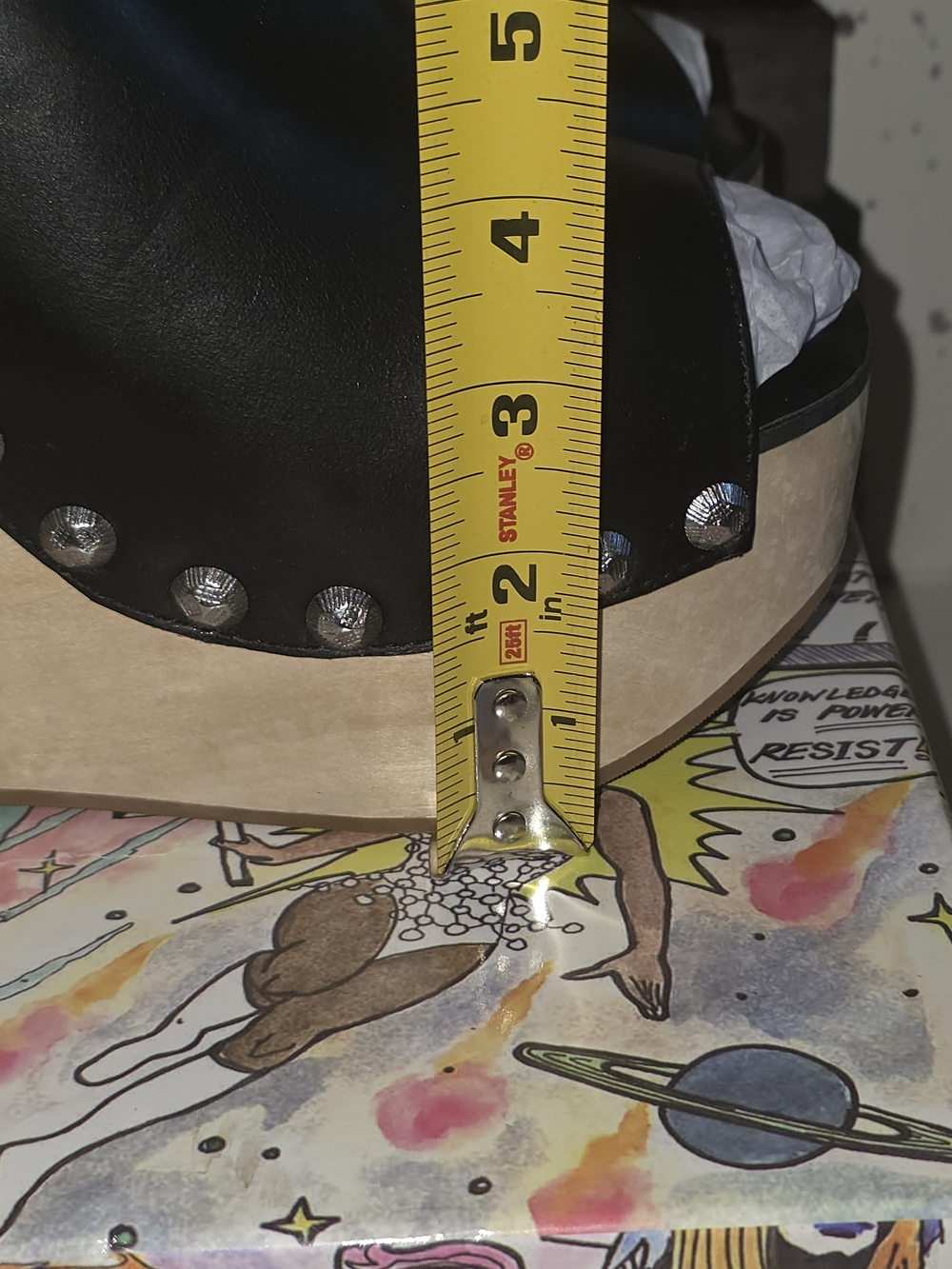 Jeffrey Campbell X Free People Black Leather Studded Slingback Wedge Sandals - Picture 7 of 13
